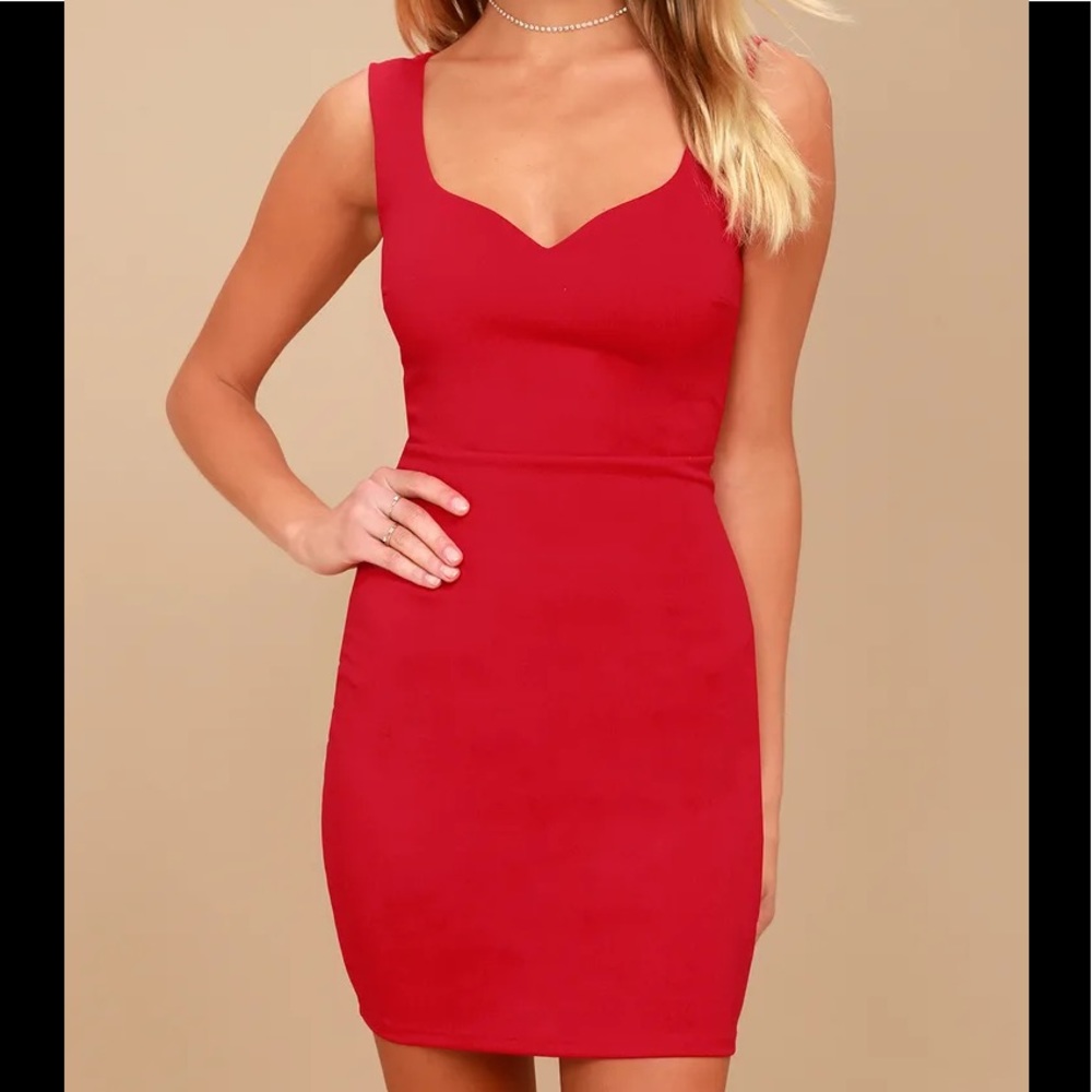 Lulu’s Red Sweetheart Bodycon Dress